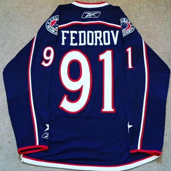 Reebok Fedorov Blue Jackets NHL Hockey Jersey - Picture 2 of 8